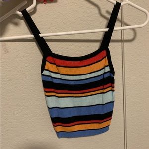 summer multicolored crop tank top